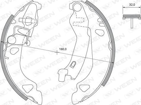 Ween 152-2388 - Kit ganasce freno autozon.pro