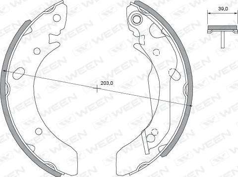 Ween 152-2387 - Kit ganasce freno autozon.pro