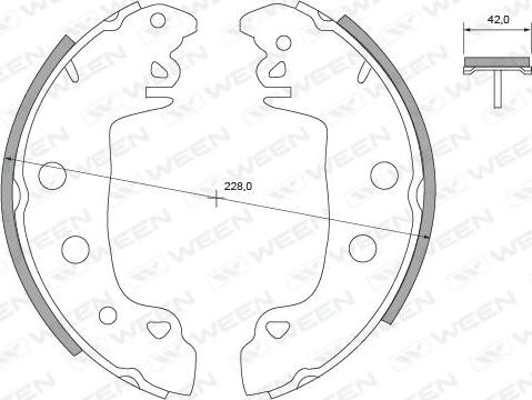 Ween 152-2339 - Kit ganasce freno autozon.pro