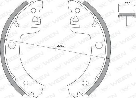 Ween 152-2334 - Kit ganasce freno autozon.pro