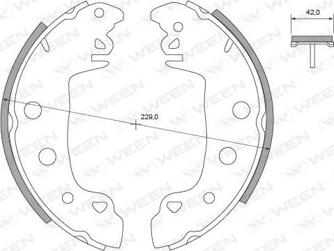 Ween 152-2338 - Kit ganasce freno autozon.pro