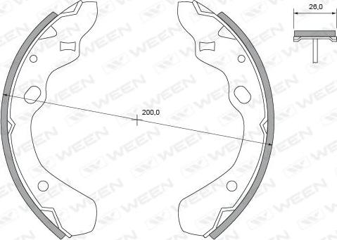 Ween 152-2332 - Kit ganasce freno autozon.pro