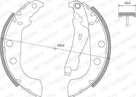 Ween 152-2324 - Kit ganasce freno autozon.pro