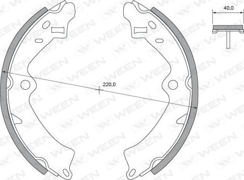 Ween 152-2325 - Kit ganasce freno autozon.pro