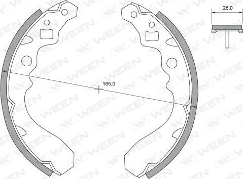 Ween 152-2328 - Kit ganasce freno autozon.pro