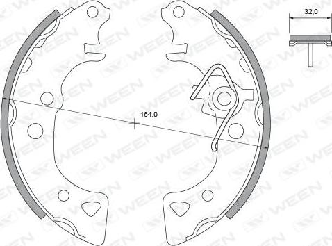 Ween 152-2323 - Kit ganasce freno autozon.pro