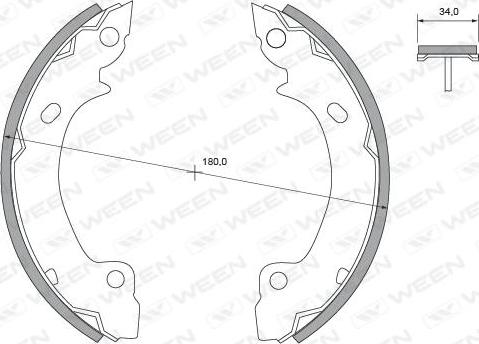 Ween 152-2379 - Kit ganasce freno autozon.pro