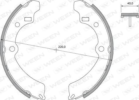 Ween 152-2375 - Kit ganasce freno autozon.pro