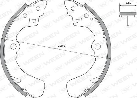 Ween 152-2376 - Kit ganasce freno autozon.pro