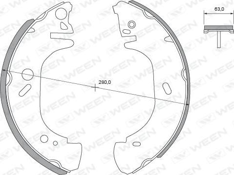 Ween 152-2370 - Kit ganasce freno autozon.pro