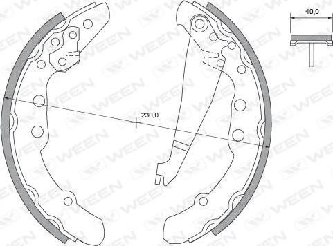 Ween 152-2371 - Kit ganasce freno autozon.pro