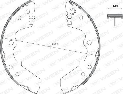 Ween 152-2378 - Kit ganasce freno autozon.pro