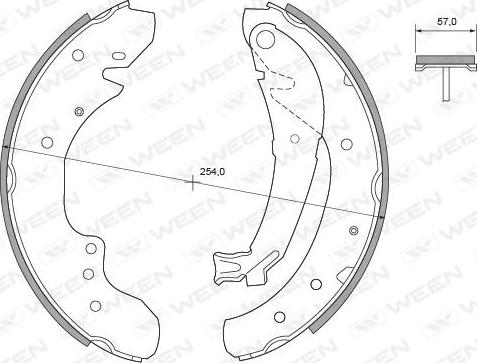 Ween 152-2372 - Kit ganasce freno autozon.pro