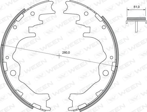 Ween 152-2377 - Kit ganasce freno autozon.pro