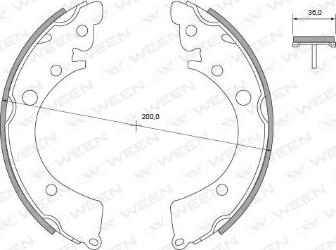 Ween 152-2299 - Kit ganasce freno autozon.pro