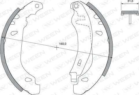 Ween 152-2291 - Kit ganasce freno autozon.pro