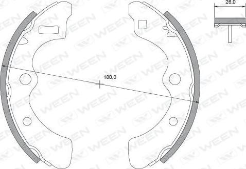 Ween 152-2249 - Kit ganasce freno autozon.pro