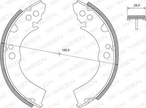 Ween 152-2268 - Kit ganasce freno autozon.pro