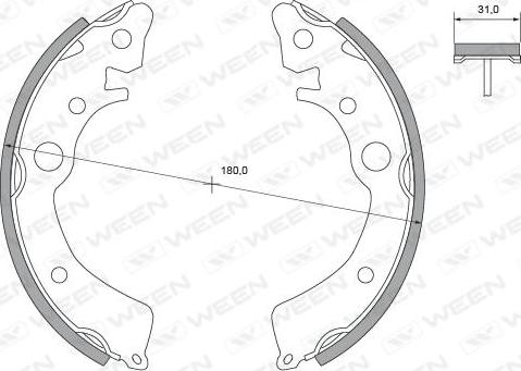 Ween 152-2205 - Kit ganasce freno autozon.pro