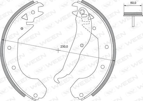 Ween 152-2206 - Kit ganasce freno autozon.pro