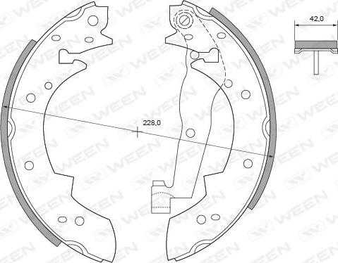 Ween 152-2200 - Kit ganasce freno autozon.pro