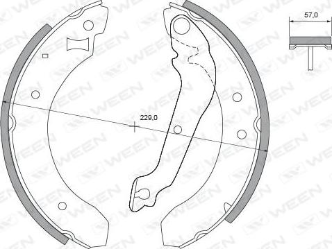 Ween 152-2202 - Kit ganasce freno autozon.pro