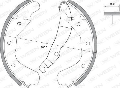 Ween 152-2207 - Kit ganasce freno autozon.pro