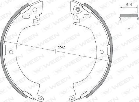 Ween 152-2280 - Kit ganasce freno autozon.pro