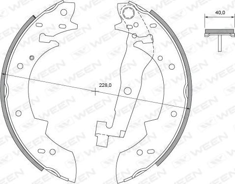 Ween 152-2288 - Kit ganasce freno autozon.pro