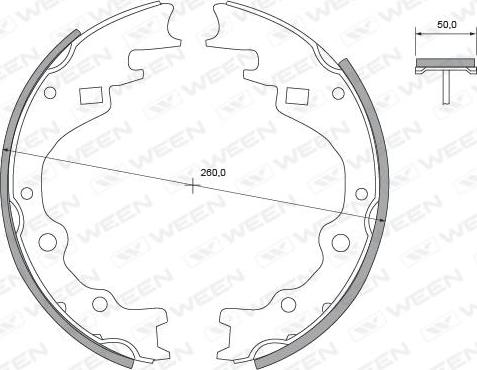 Ween 152-2287 - Kit ganasce freno autozon.pro