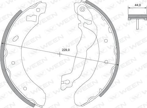 Ween 152-2229 - Kit ganasce freno autozon.pro