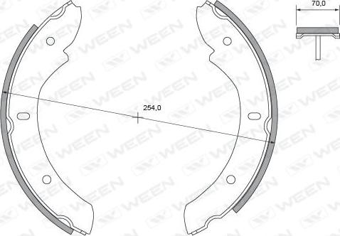 Ween 152-2224 - Kit ganasce, Freno stazionamento autozon.pro