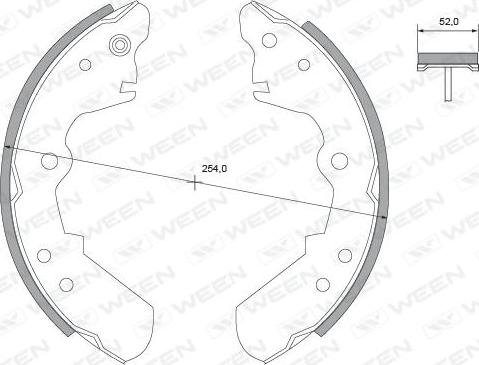 Ween 152-2225 - Kit ganasce freno autozon.pro