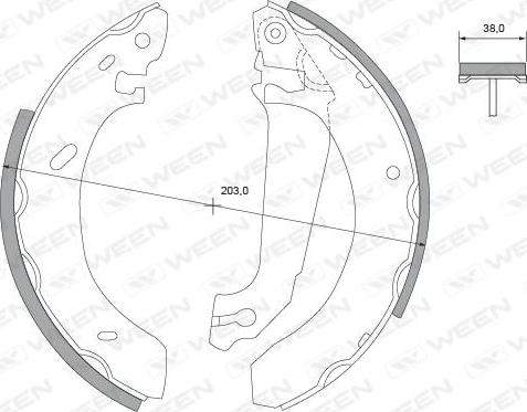 Ween 152-2228 - Kit ganasce freno autozon.pro