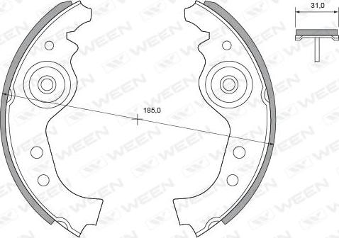 Ween 152-2271 - Kit ganasce freno autozon.pro