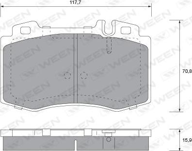 Ween 151-1304 - Kit pastiglie freno, Freno a disco autozon.pro