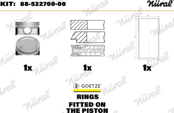 Wilmink Group WG1149907 - Kit riparazione, Pistone / Canna cilindro autozon.pro