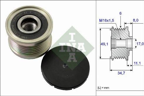 Wilmink Group WG1253714 - Puleggia cinghia, Alternatore autozon.pro