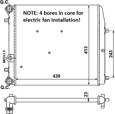 Wilmink Group WG1721964 - Radiatore, Raffreddamento motore autozon.pro