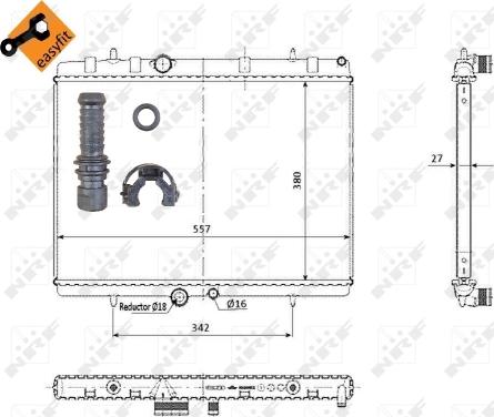 Wilmink Group WG1721306 - Radiatore, Raffreddamento motore autozon.pro