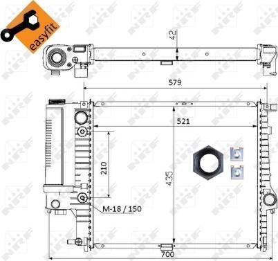 Wilmink Group WG1721385 - Radiatore, Raffreddamento motore autozon.pro