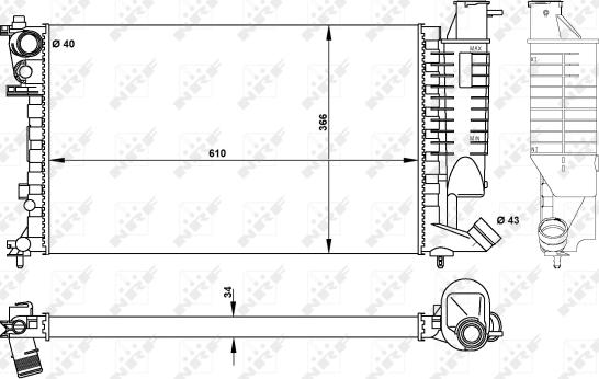 Wilmink Group WG1721285 - Radiatore, Raffreddamento motore autozon.pro