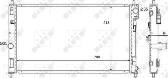 Wilmink Group WG1723628 - Radiatore, Raffreddamento motore autozon.pro