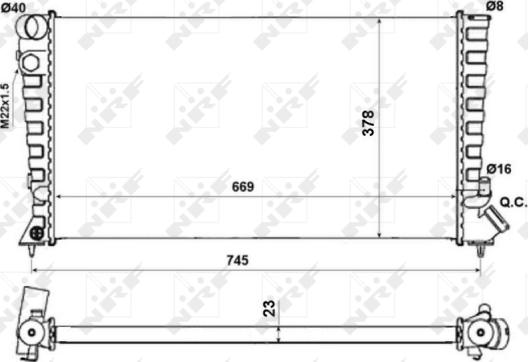 Wilmink Group WG1723185 - Radiatore, Raffreddamento motore autozon.pro