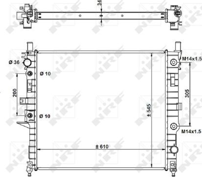 Wilmink Group WG1722933 - Radiatore, Raffreddamento motore autozon.pro