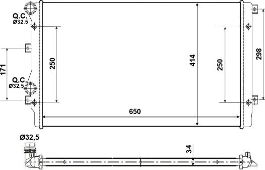 Wilmink Group WG1722288 - Radiatore, Raffreddamento motore autozon.pro