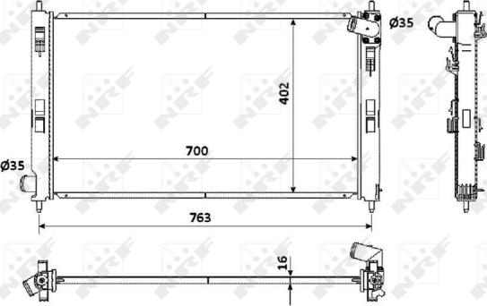 Wilmink Group WG1722706 - Radiatore, Raffreddamento motore autozon.pro