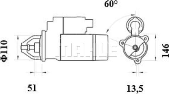 Wilmink Group WG2044864 - Motorino d'avviamento autozon.pro