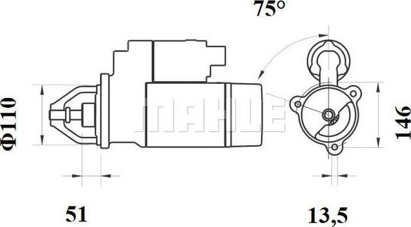 Wilmink Group WG2045394 - Motorino d'avviamento autozon.pro