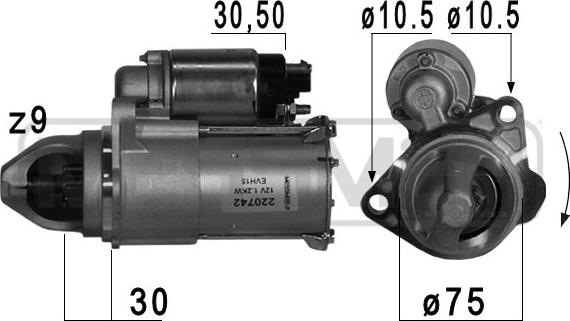 Wilmink Group WG2013306 - Motorino d'avviamento autozon.pro